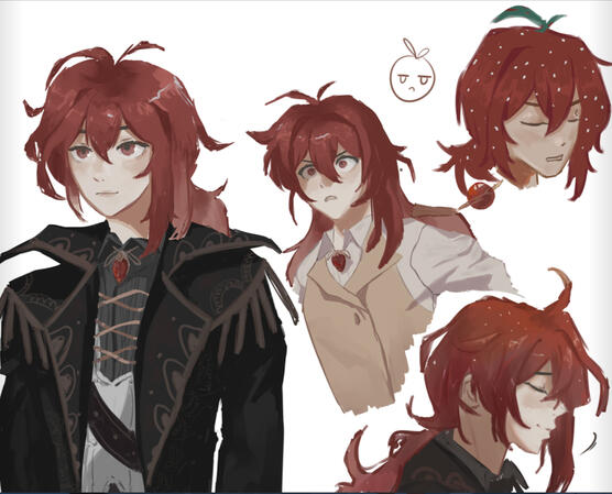 diluc | | digital; painttool sai